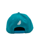 Cursive LB Teal Snapback