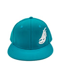 Cursive LB Teal Snapback