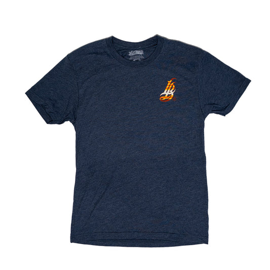ADULT Sunset Port Navy Triblend T-Shirt