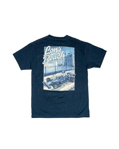 Vintage Auto Race Car Men's Navy T-Shirt