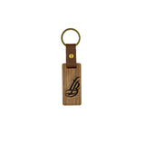 Cursive LB Wood Keychain