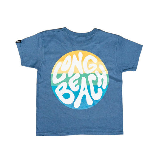 Long Beach Beach Vibes Youth Indigo T-Shirt