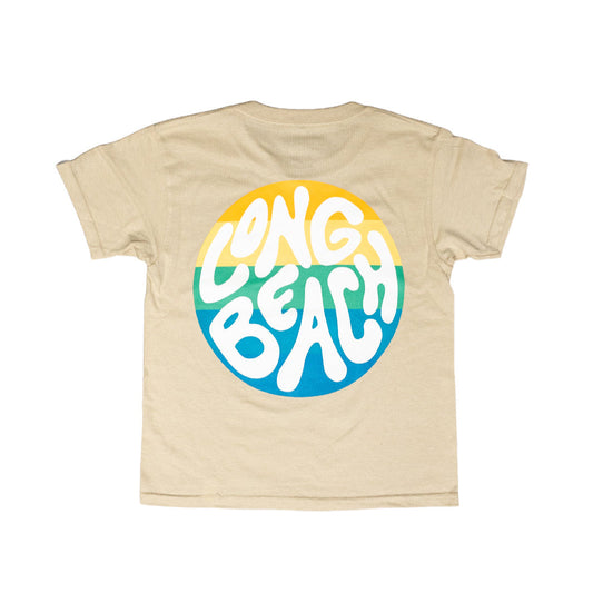 Long Beach Beach Vibes Youth Sand T-Shirt