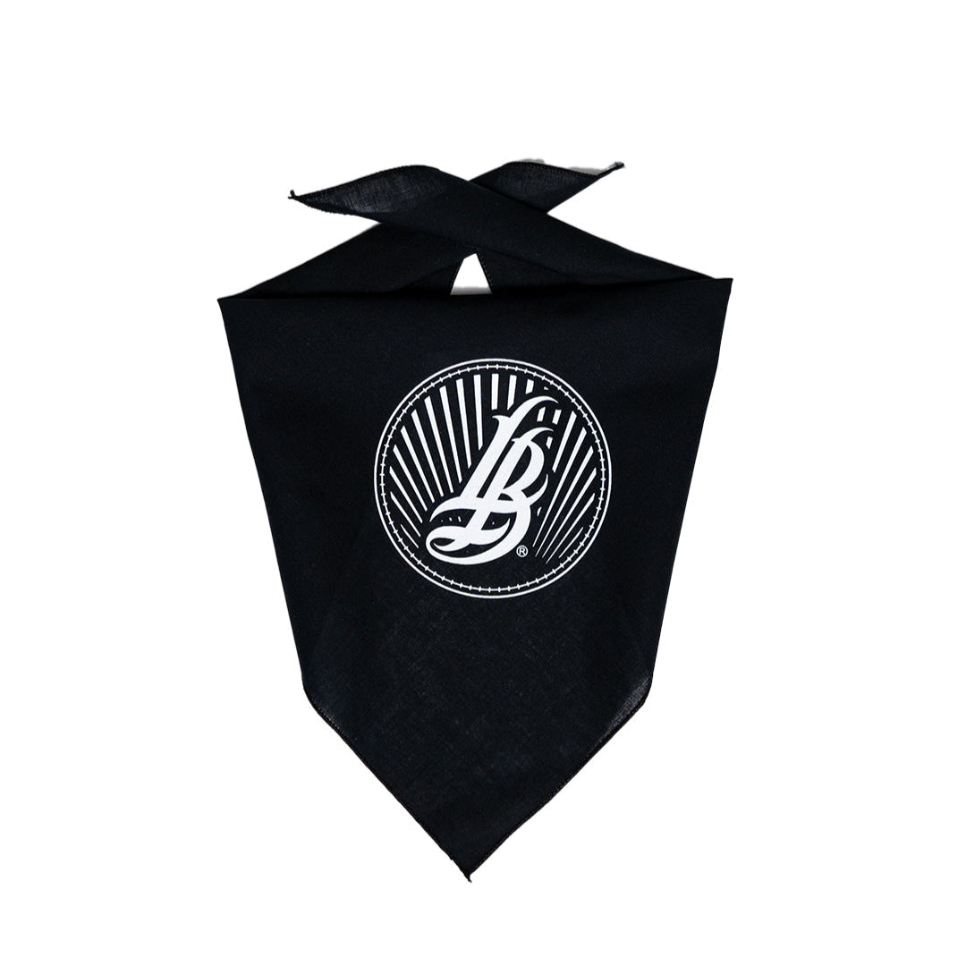 Cursive LB Sunset Black Dog Bandana