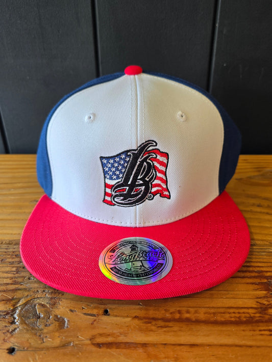 Americana Cursive LB Red, White & Blue Snapback