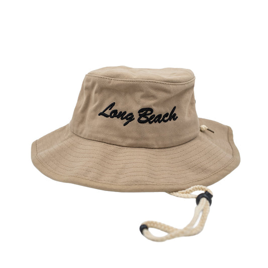 Cursive Long Beach Sand Fishing Hat