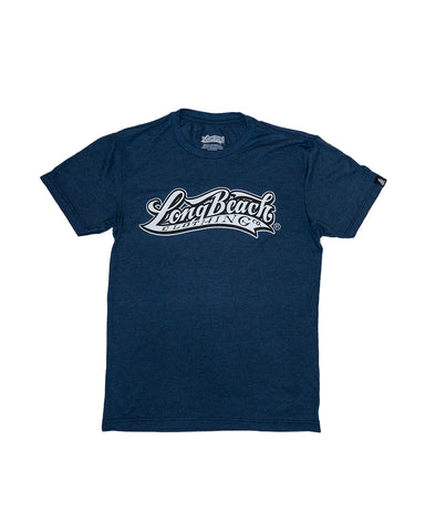 Long Beach Clothing Co. Logo Unisex Blue Triblend T-Shirt