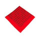 Long Beach Red Block Letter Bandana
