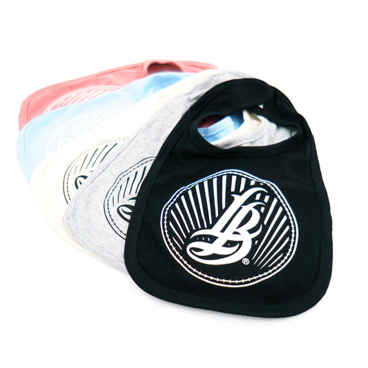 Cursive LB Sunset Black Bib