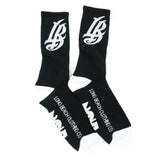 Cursive LB Black Long Beach Socks