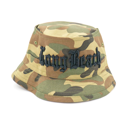 Old English Long Beach Camo Bucket Hat