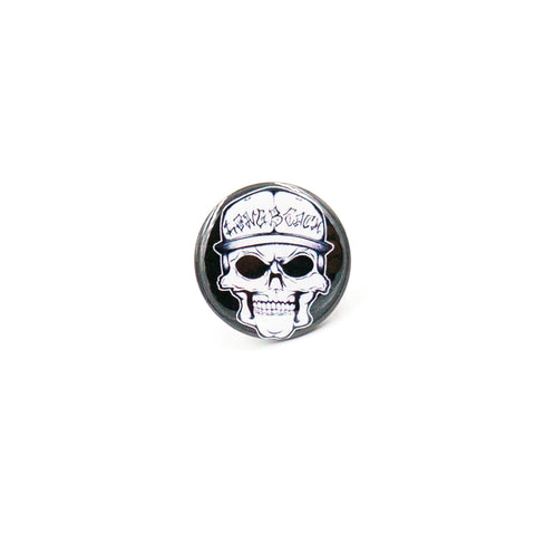 Skull w/ Hat Button