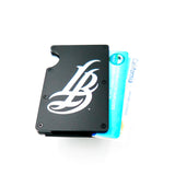 Cursive LB Black Slim Metal Cardholder