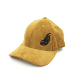 Cursive LB Black on Bronze Unstructured Corduroy Dad Hat