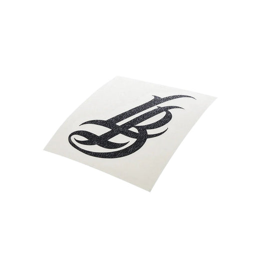 6" Cursive LB Black Vinyl Sticker