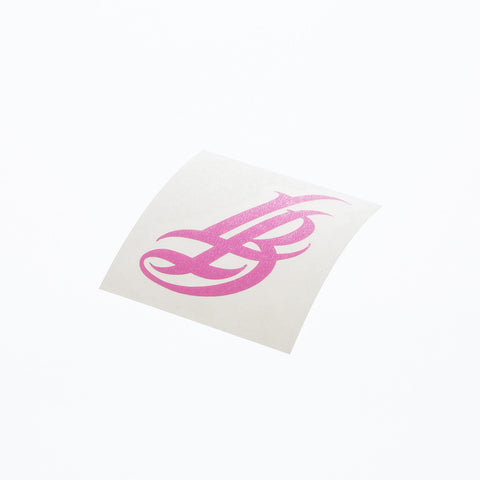 2" Cursive LB Pink Vinyl Sticker