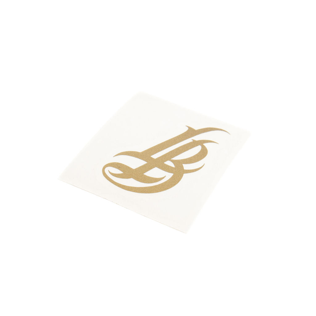 6" Cursive LB Gold Vinyl Sticker