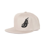 Cursive LB Black on Grey Snapback