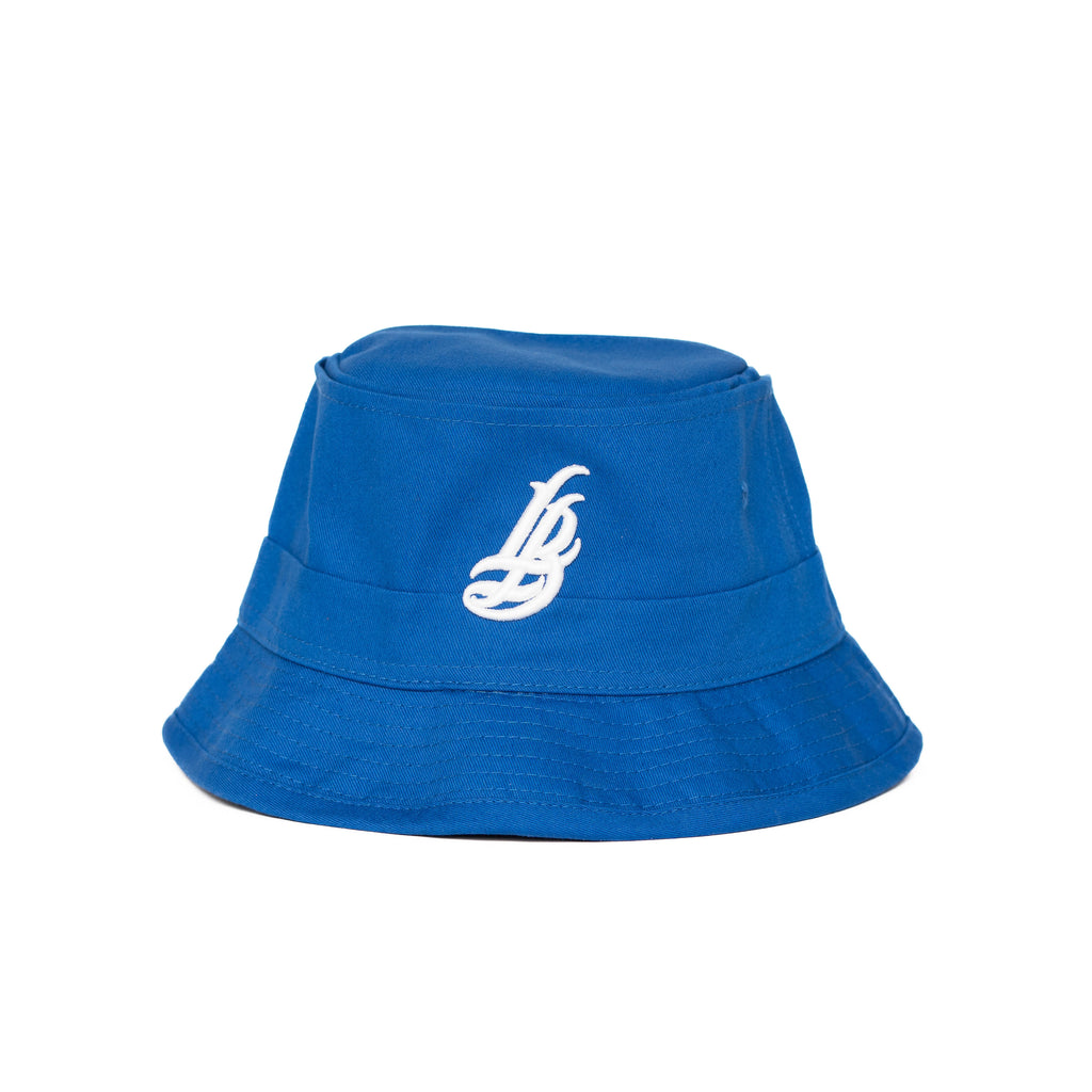 Cursive LB White on Royal Blue Bucket Hat – Long Beach Clothing Co.