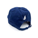 Cursive LB White on Navy Unstructured Dad Hat