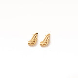 Cursive LB Gold Plated Stud Earrings