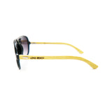 Long Beach Aviator Golden Sunglasses