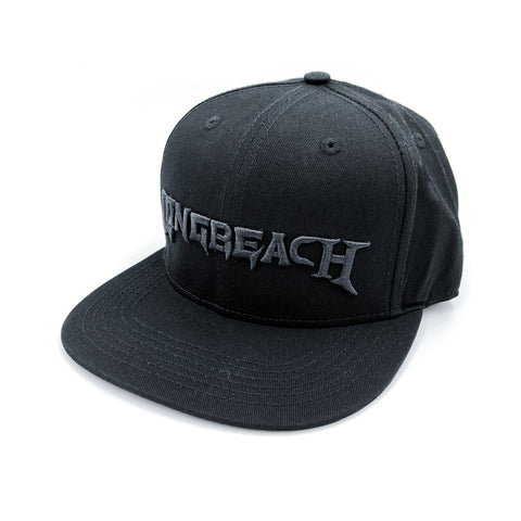 Long Beach Megadeth Font All Black SnapBack