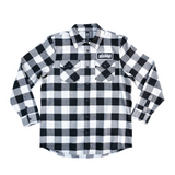 Men's Grey Heather & Black Flannel Button Up Shirt