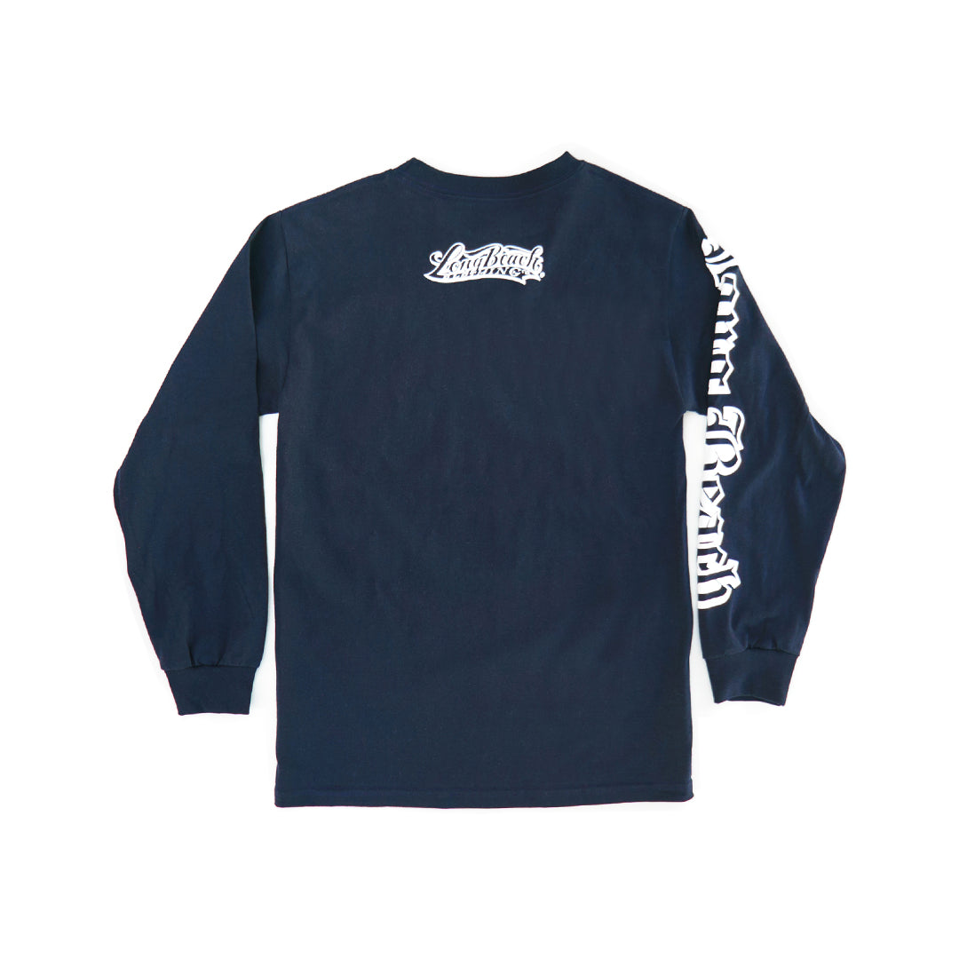 Old English Men’s Navy Long Sleeve T-Shirt