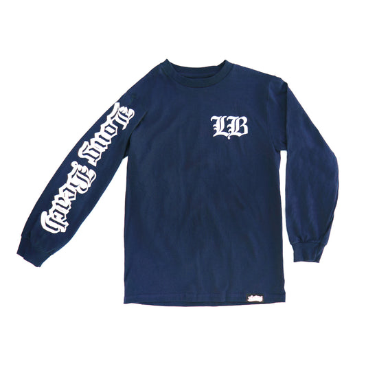 Old English Men’s Navy Long Sleeve T-Shirt