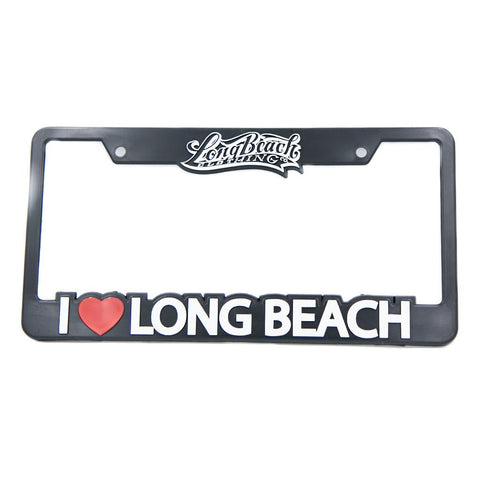 I Love Long Beach License Plate Frame