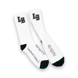 Classic Long Beach Clothing White LB Socks