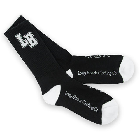 Classic Long Beach Clothing Black Socks