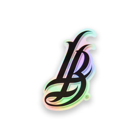 Holographic Cursive LB Sticker