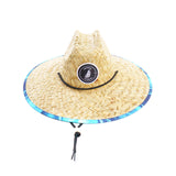 Men's Cursive LB Established Patch Ocean Straw Hat