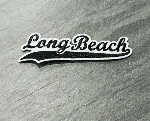 Cursive Long Beach Black Patch – Long Beach Clothing Co.
